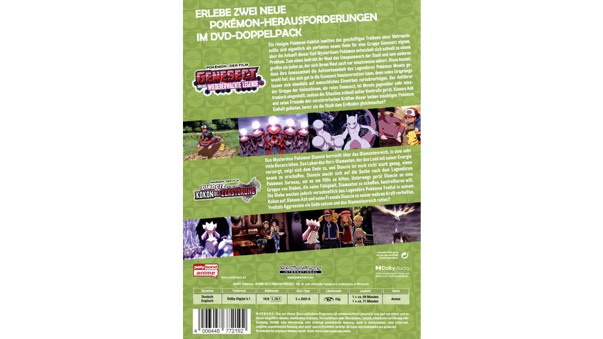 Pokémon - Genesect und die wiedererwachte Legende / Diancie und der Kokon der Zerstörung  [2 DVDs]
