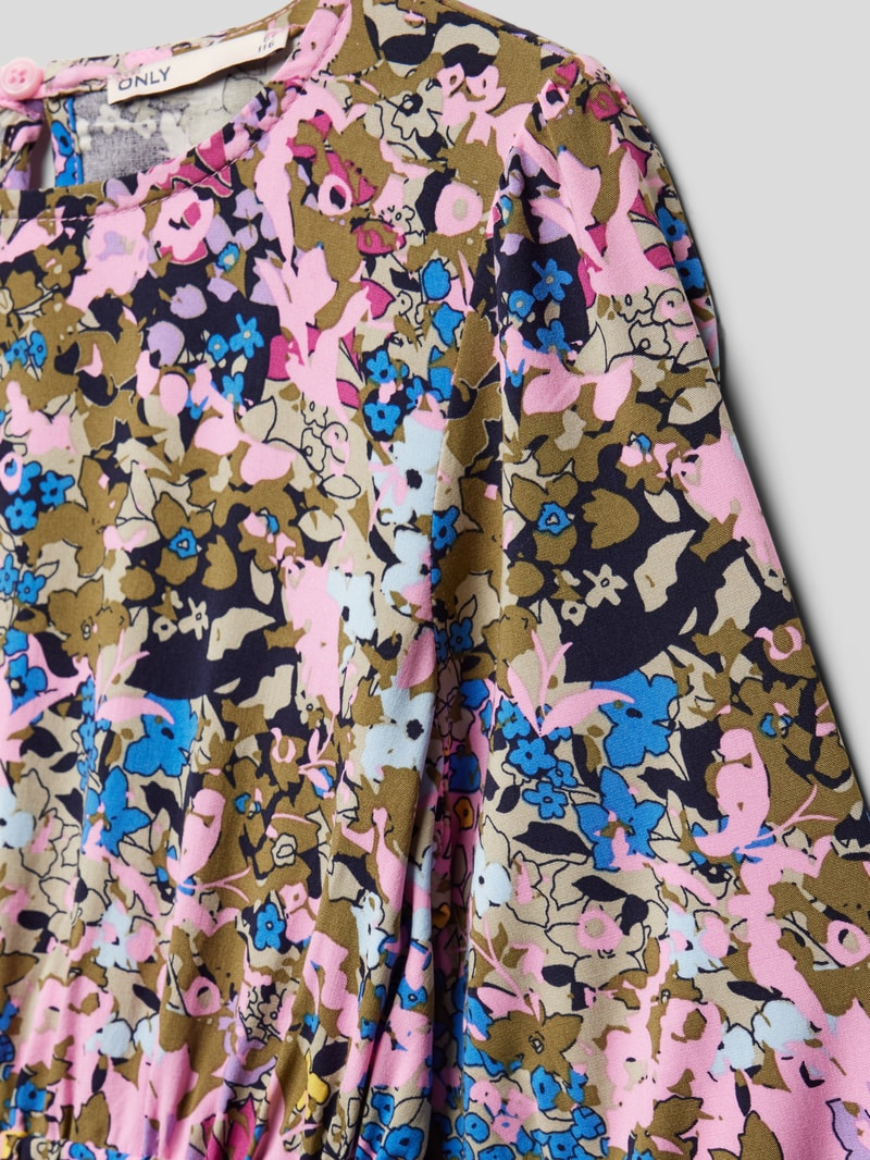 Kleid mit Allover-Muster Modell 'NINA' in flieder