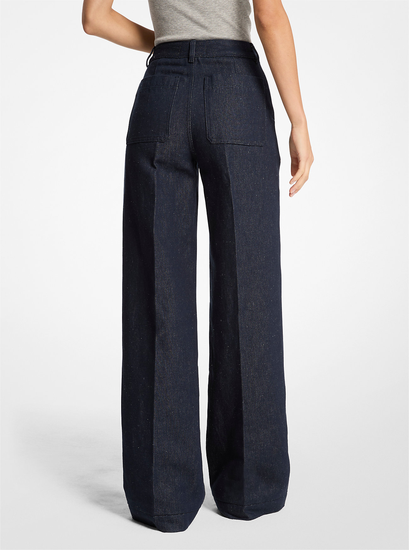 Linjedenim-jeans med vide ben – INDIGO