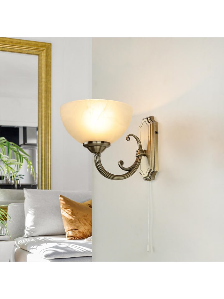 Licht-Erlebnisse Wandlampe in Bronze Weiß günstig kaufen onesize