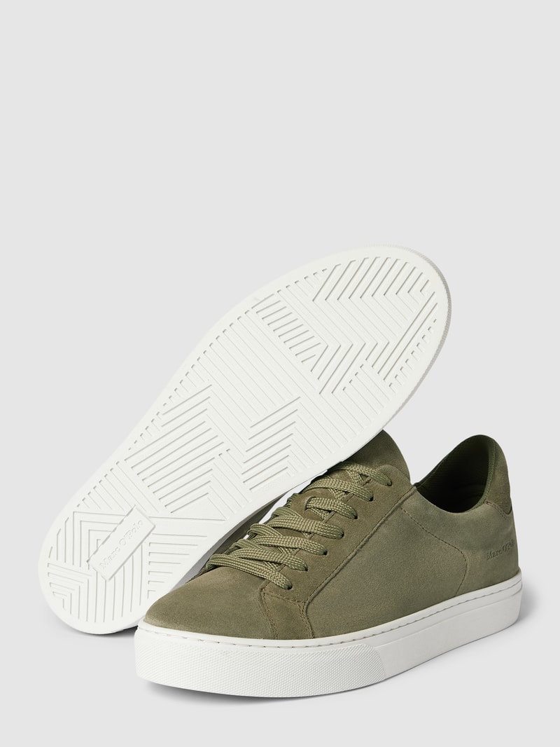 Sneaker mit Label-Details Modell 'Agar' in olivgrün