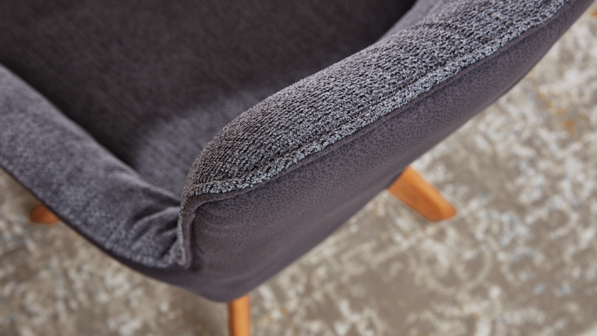 Interliving Drehbarer Vierfuß-Schalensessel IL 5111 Graphit
