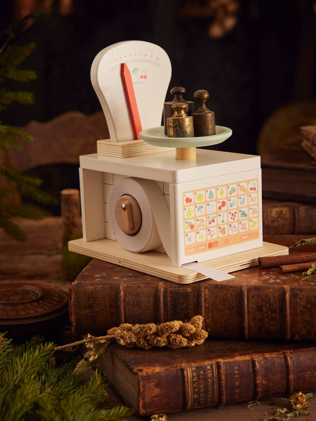 Balance de cuisine en bois FSC® beige