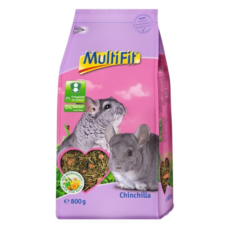 MultiFit Hauptfutter MultiFit Nagerfutter für Chinchilla 800g