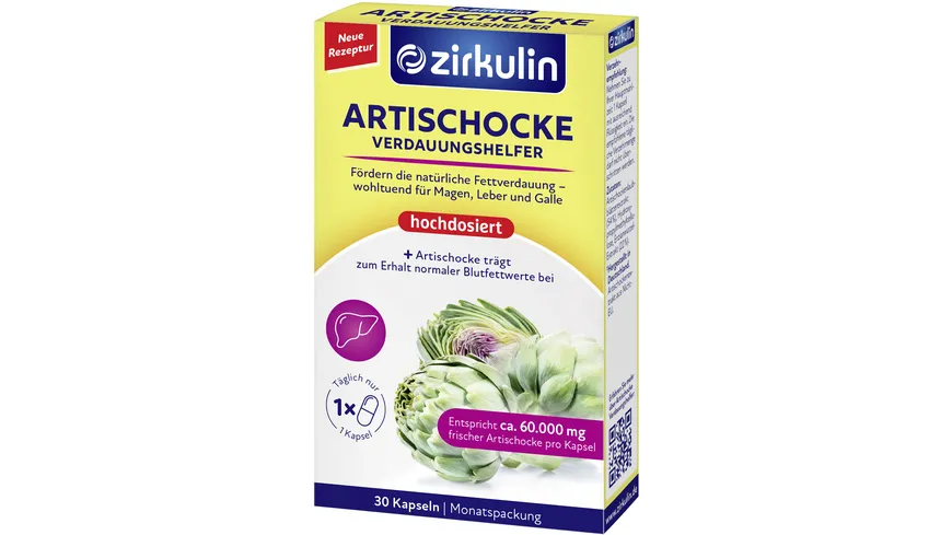 Zirkulin Artischocke Verdauungshelfer hochdosiert
