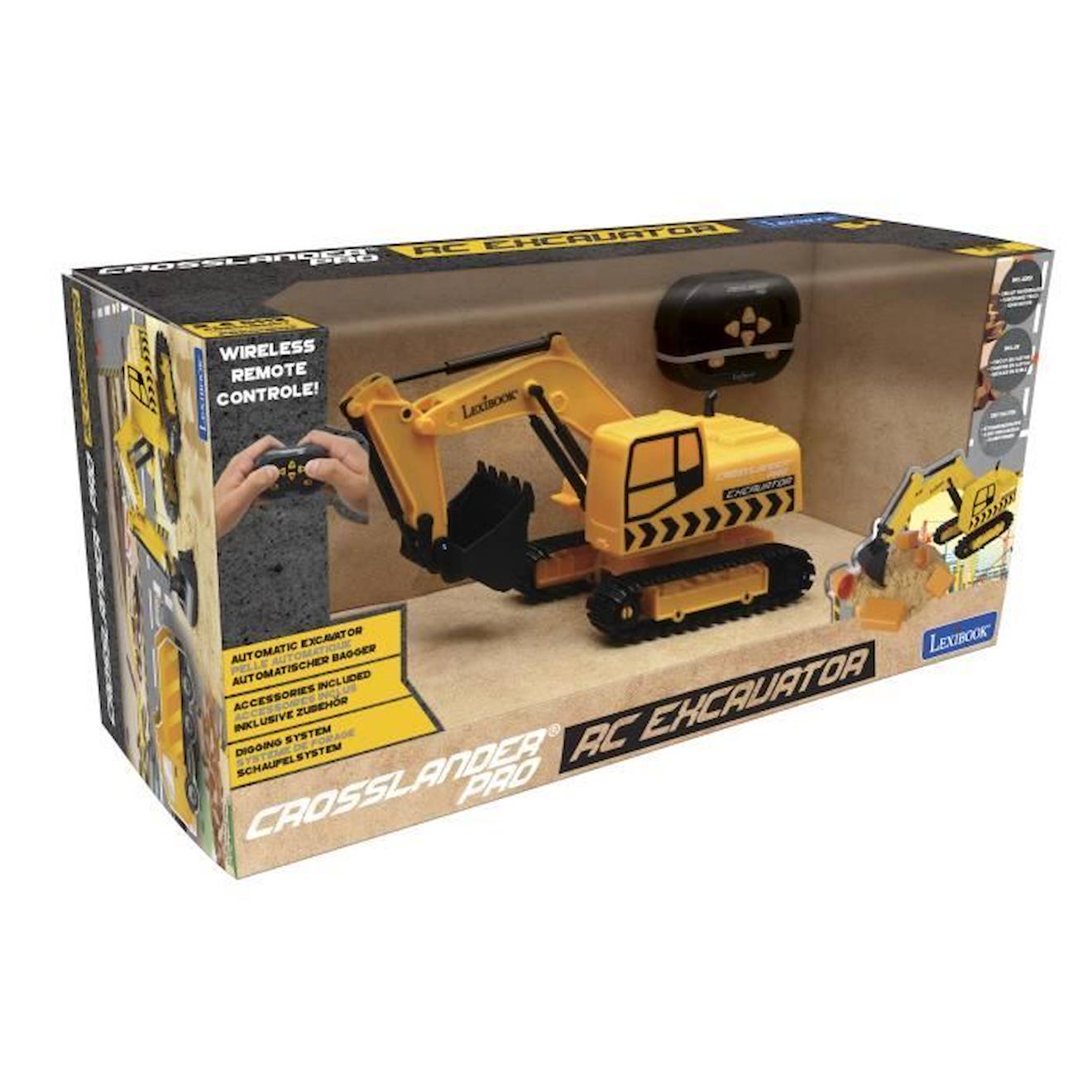 Crosslander® PRO Tractopelle télécommandé avec bras articulé. jaune