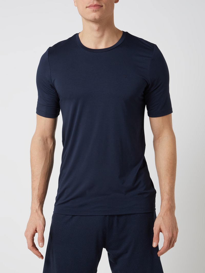 Pyjama-Oberteil aus Modalmischung in marineblau