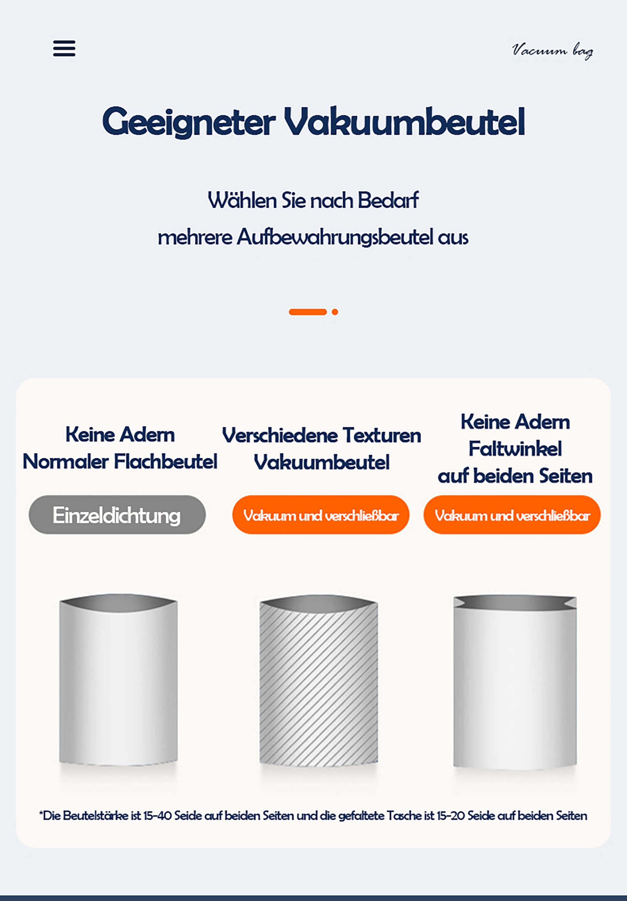 KUGI Vakuumierer Vakuumiergerät Lebensmittel bleiben vakuumiert bis zu 8x länger frisch, Rollenbreite 28,00 cm, Enthält 10 Vakuumbeutel Unterstützen um die Effizienz zu verbessern