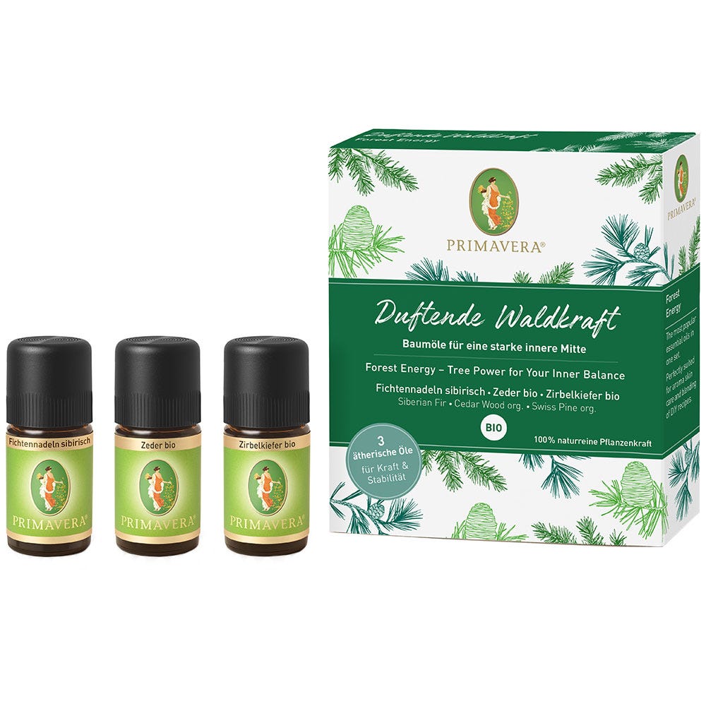 PRIMAVERA Set Duftende Waldkraft 3 x 5 ml
