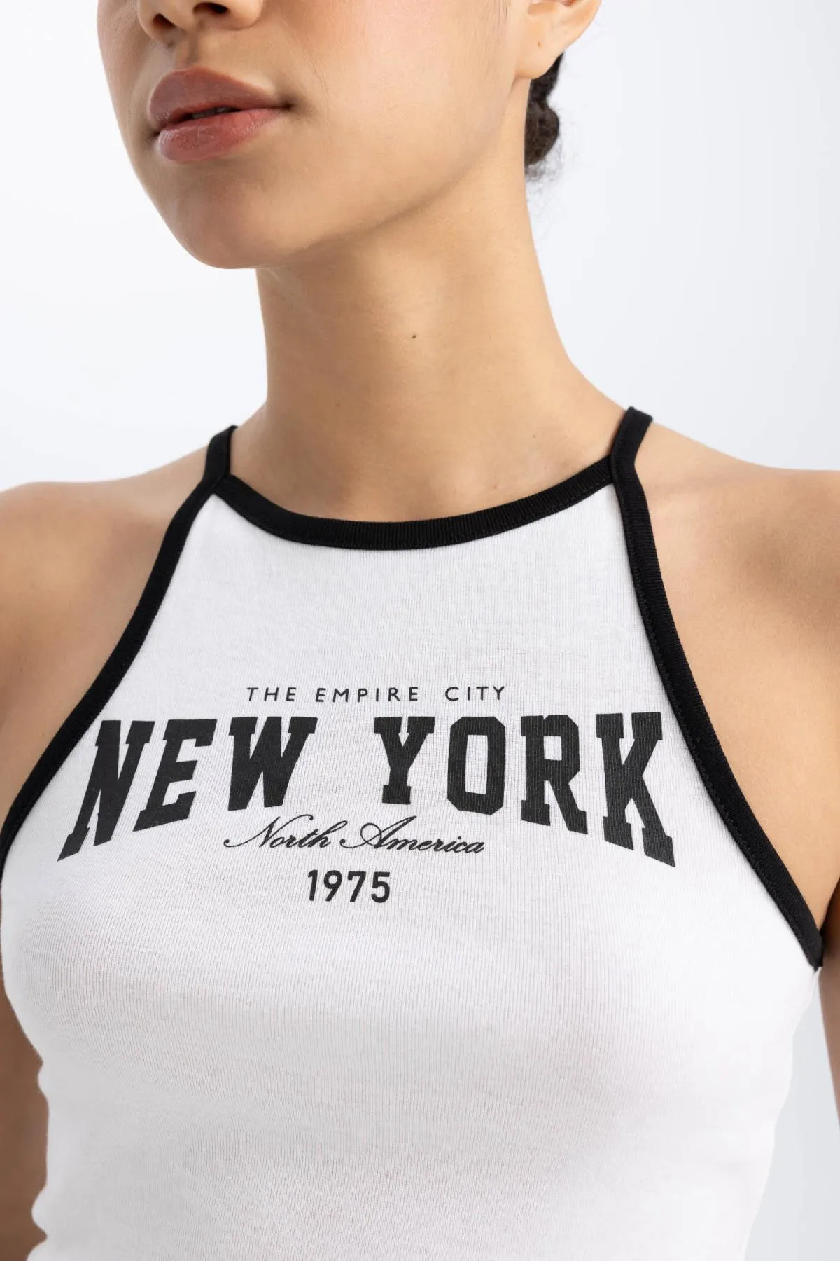 DeFacto  Sport-Tanktop - Weiß - Schnitt