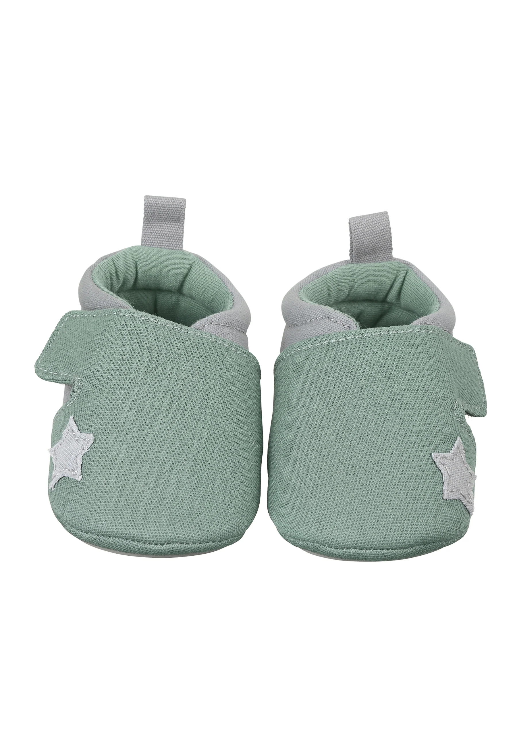 Baby Krabbelschuh aus Canvas mit Applikation Stern