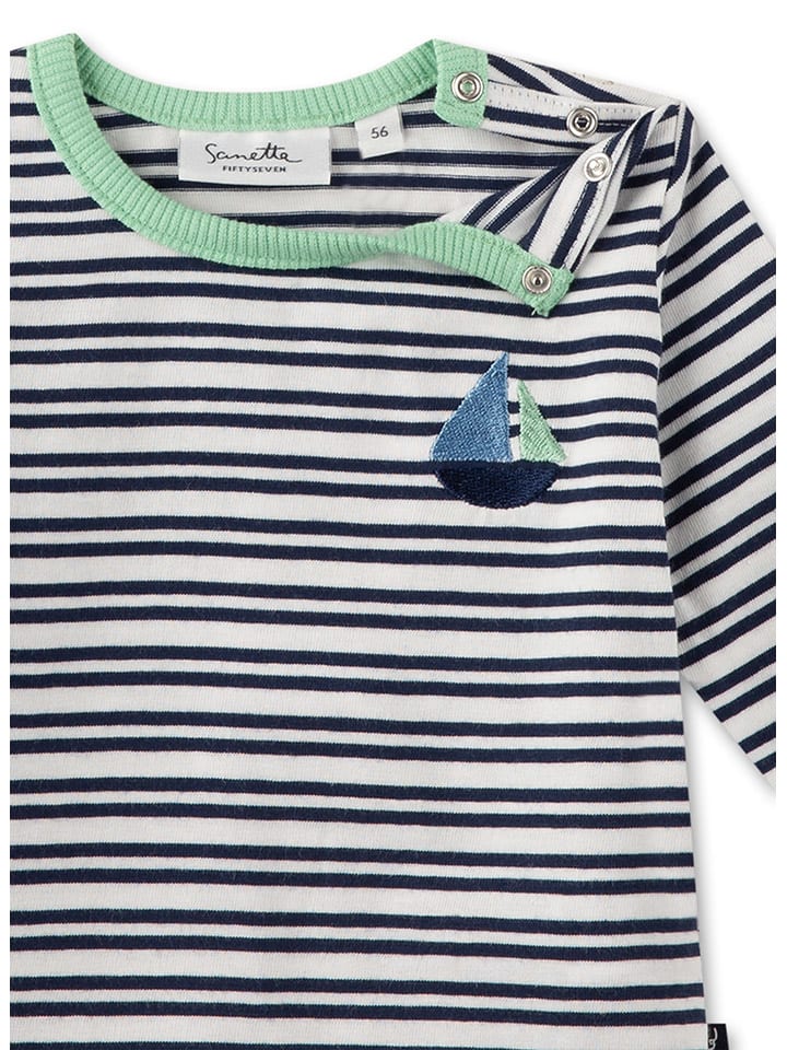 Sanetta Kidswear Longsleeve in Creme/ Dunkelblau günstig kaufen