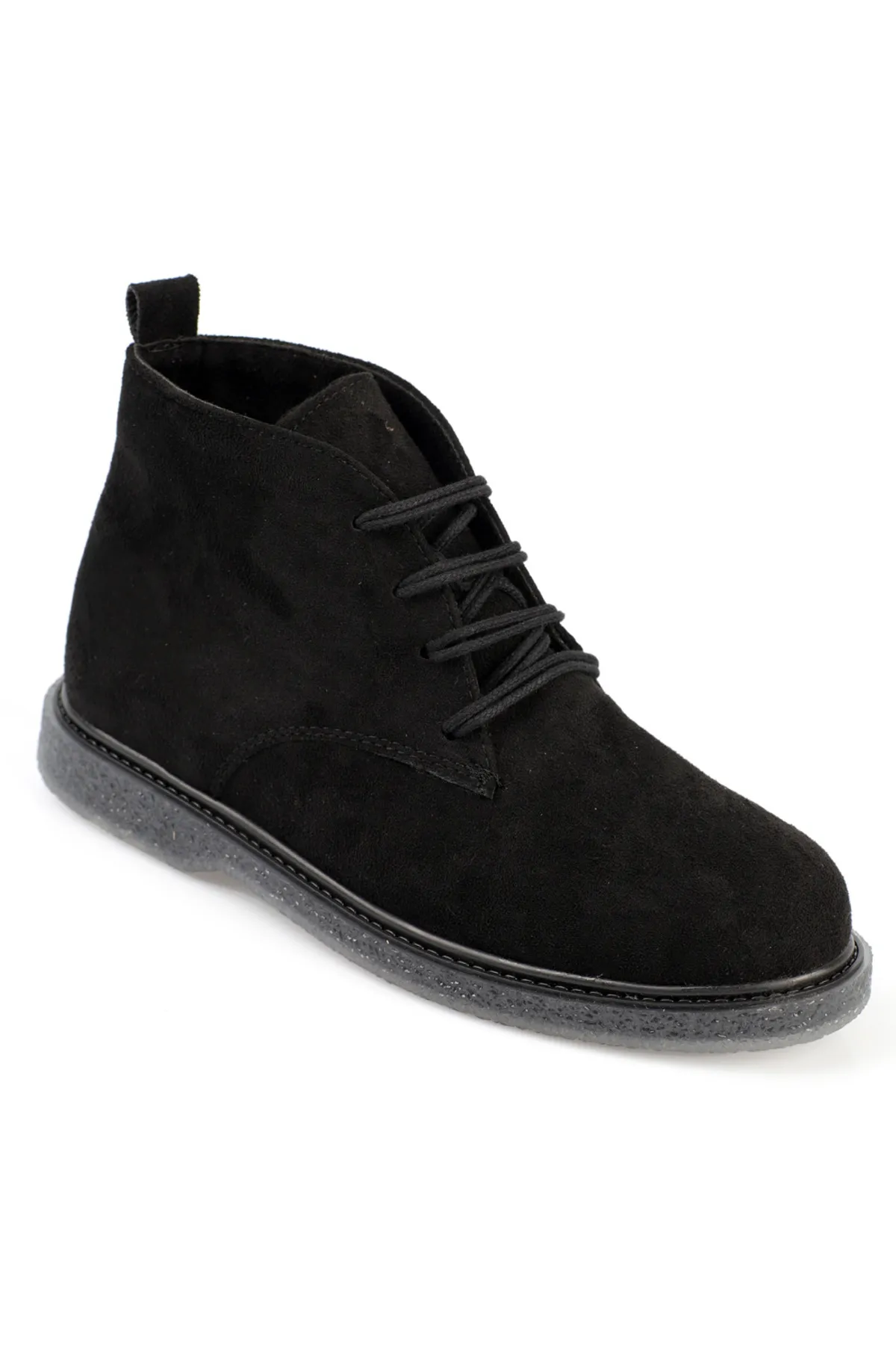 Capone Outfitters  Knöchellange Damenstiefel aus Wildleder mit runder Zehenpartie und Schnürung vorne