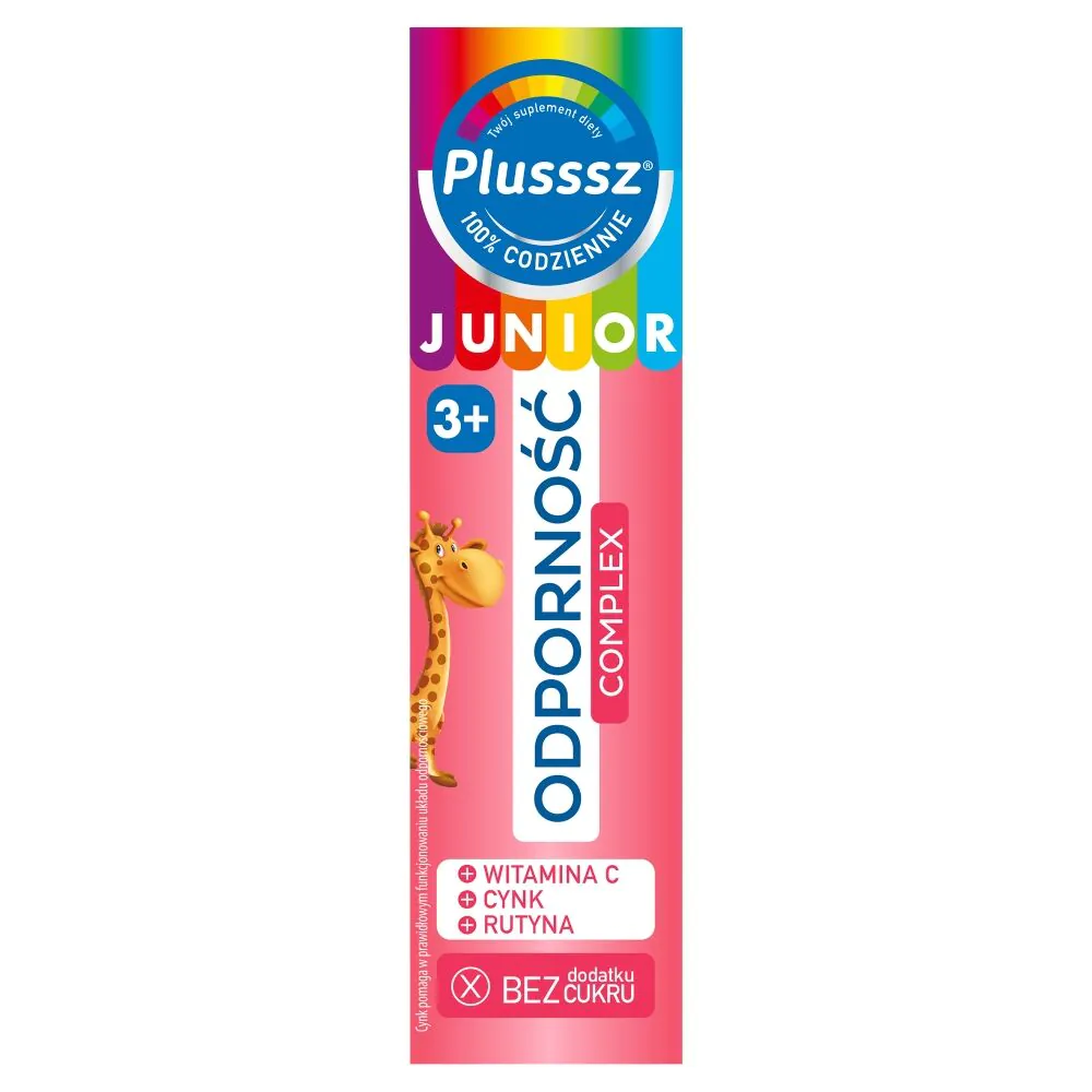 Plusssz Junior Immunity Complex, brusetabletter, hindbær-jordbærsmag