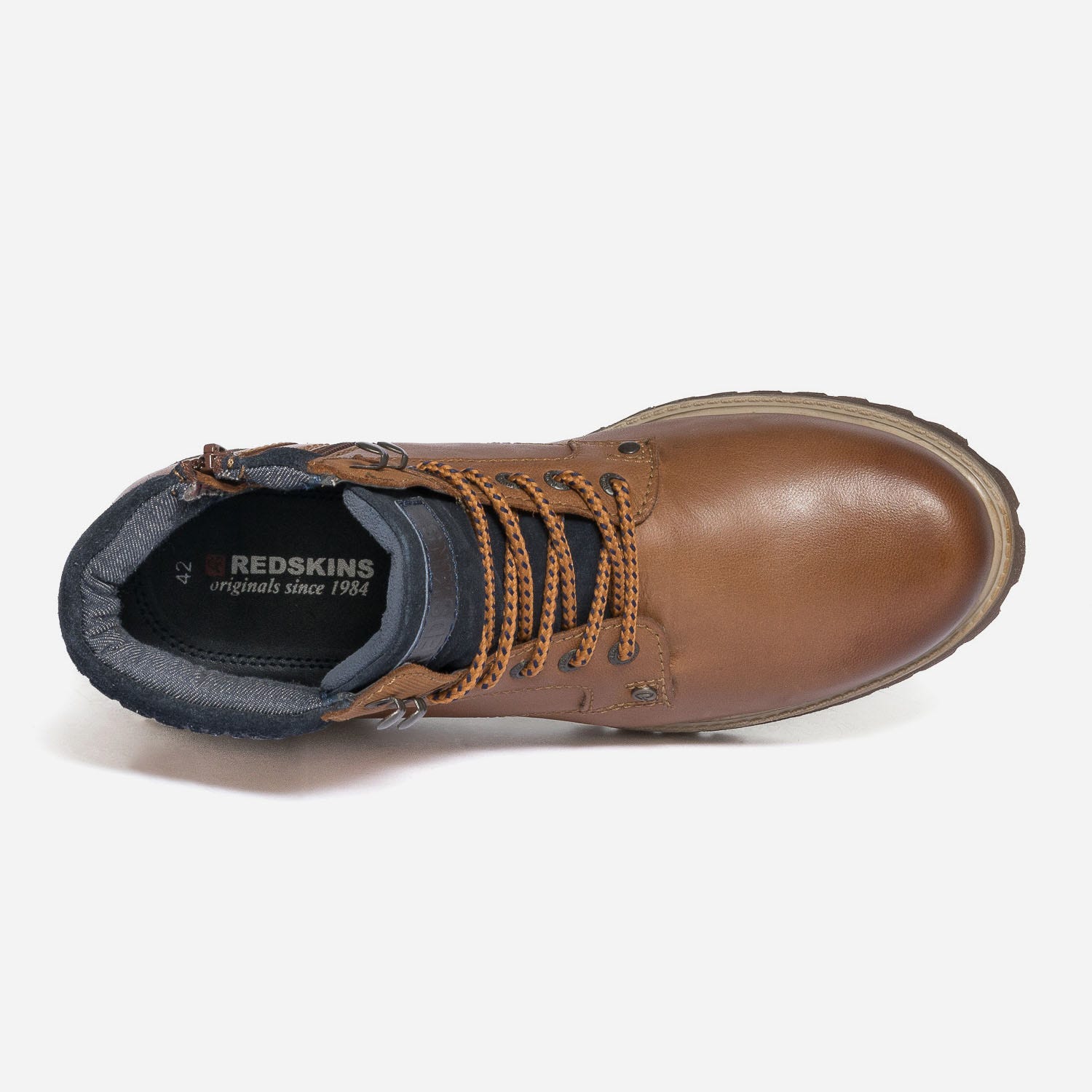 Boots REDSKINS cognac en cuir