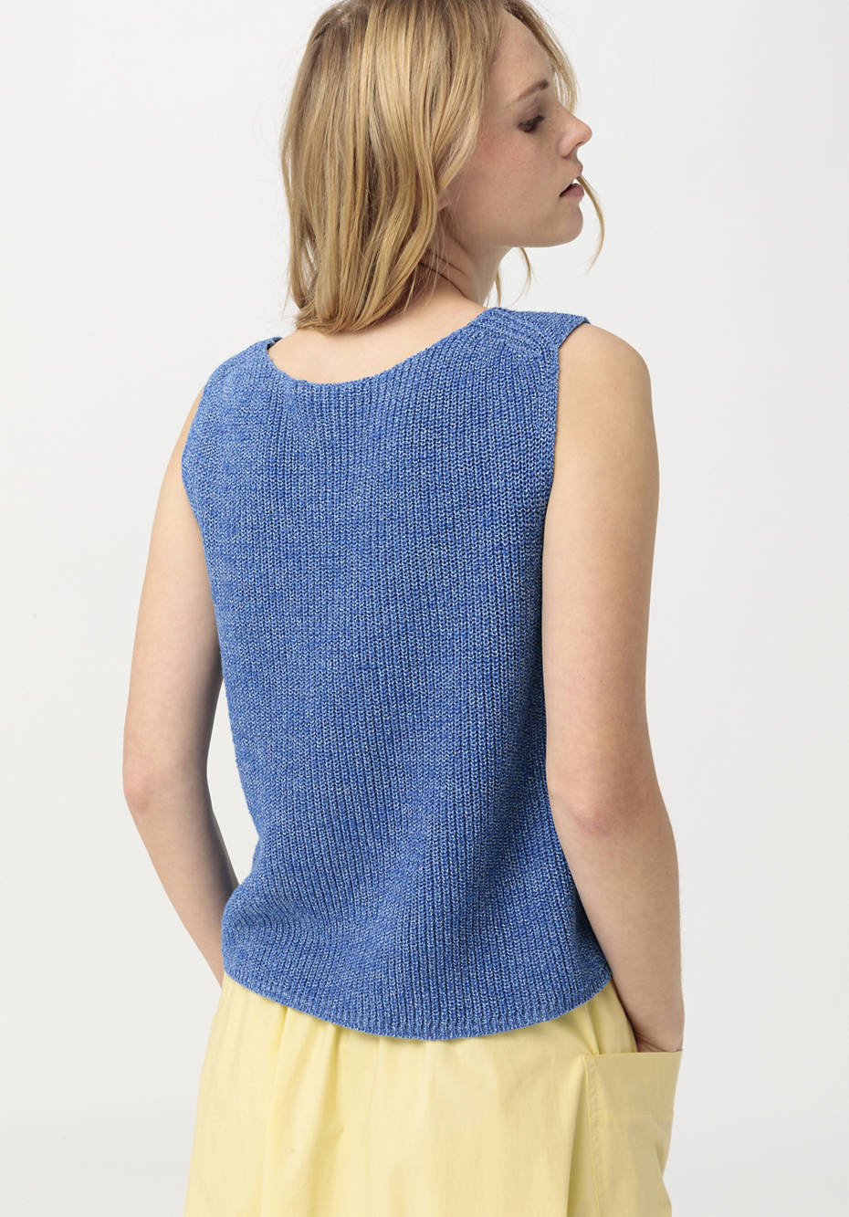 Pullover aus Bio-Baumwolle mit Leinen