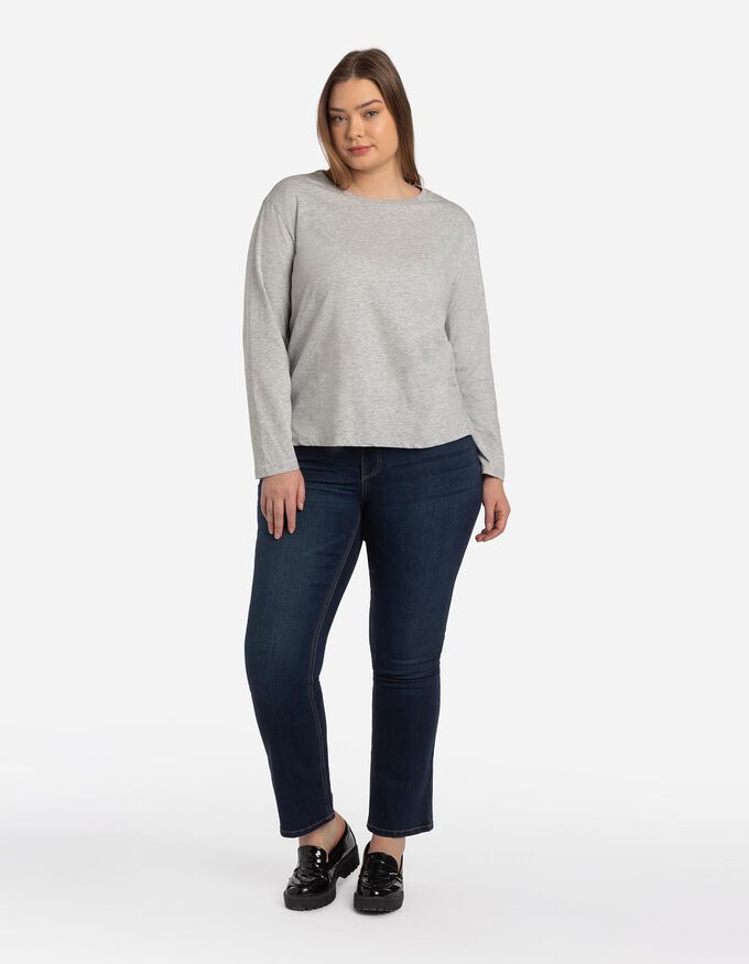 Langarmshirt - Rundhals-Ausschnitt
