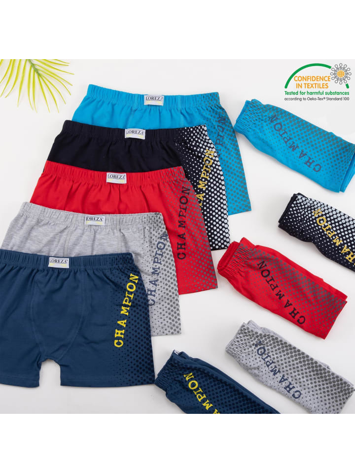 LOREZA 10er Set Boxershorts - Champion- Bunt günstig kaufen