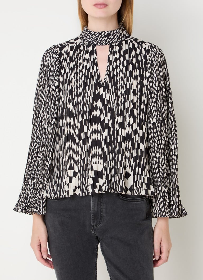French Connection  Fern Arie tuniek met grafische print en trompetmouw