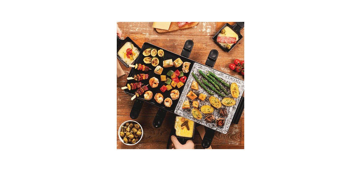 RUSSELL HOBBS Raclette 26280-56 Multi Raclette 3in1, 8 Raclettepfännchen, 1400 W, Multi Raclette 3in1