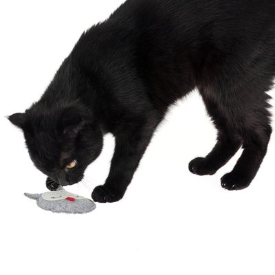 TIAKI Katzenspielzeug Filz-Eule mit Katzenminze