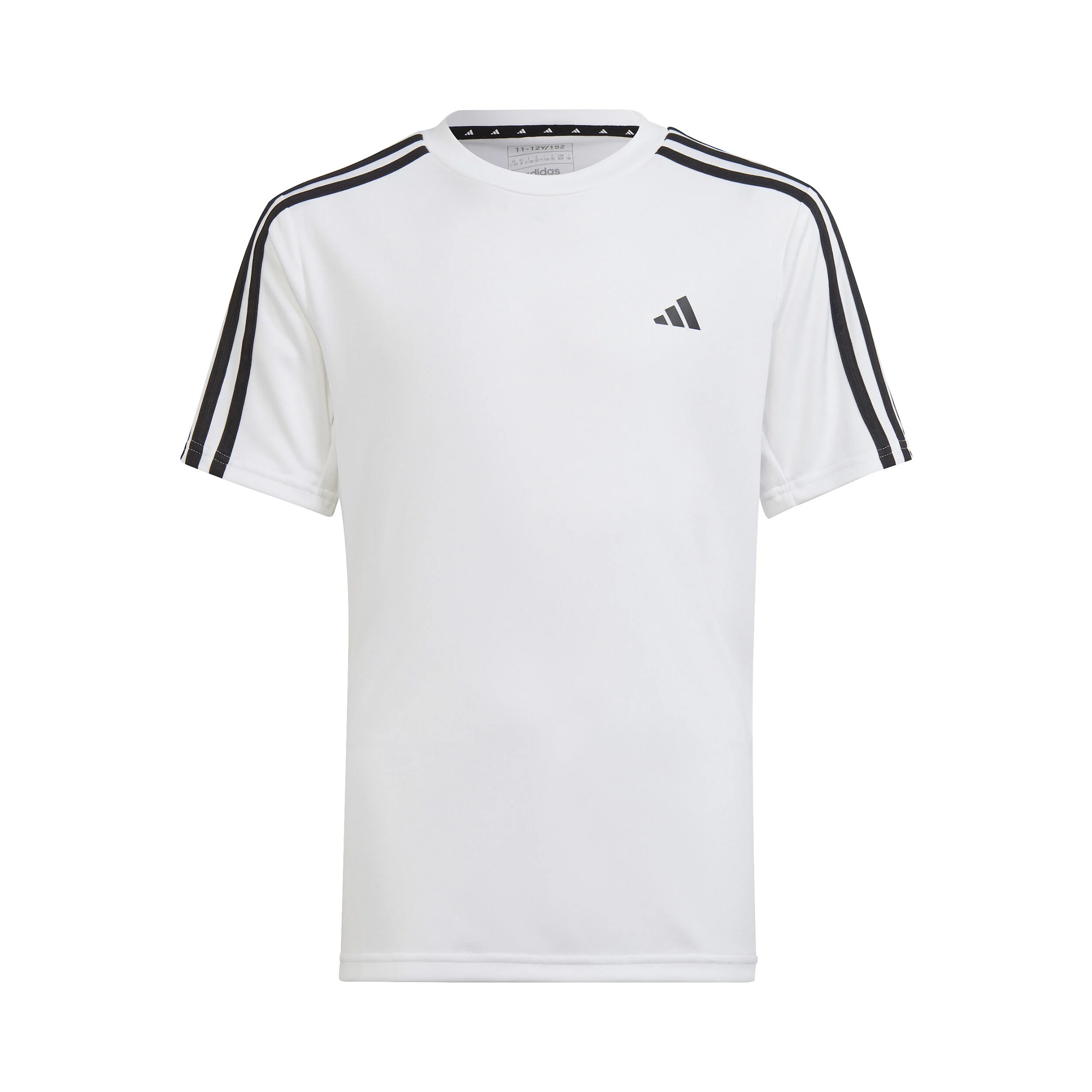 Essentials Train AEROREADY 3-Stripes Regular-Fit T-Shirt Jungen - Weiß, Schwarz