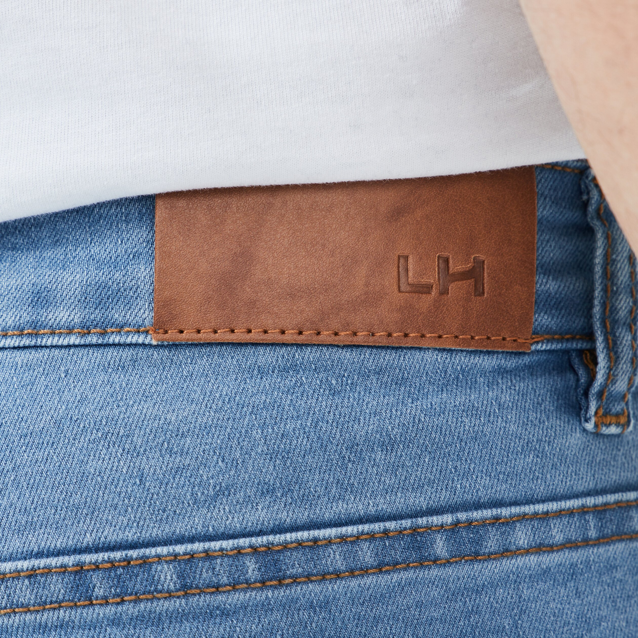 Jeans coupe skinny denim bleach homme | La Halle