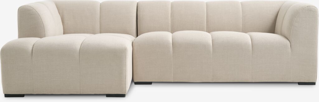 ALLESE sofa with ALLESE lounger left, beige fabric