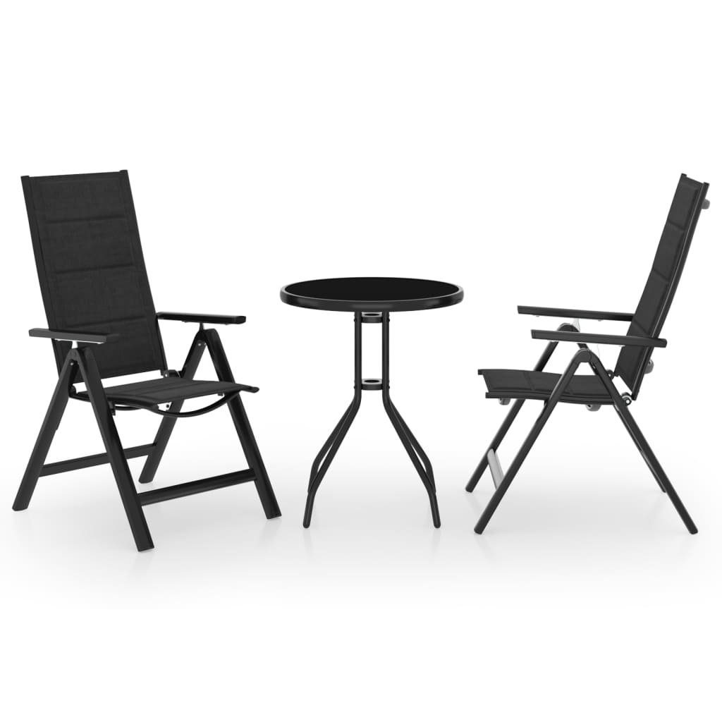 DOTMALL Balkonset (3-tlg), für Terrasse Garten Indoor Outdoor,Aluminium Wetterfest