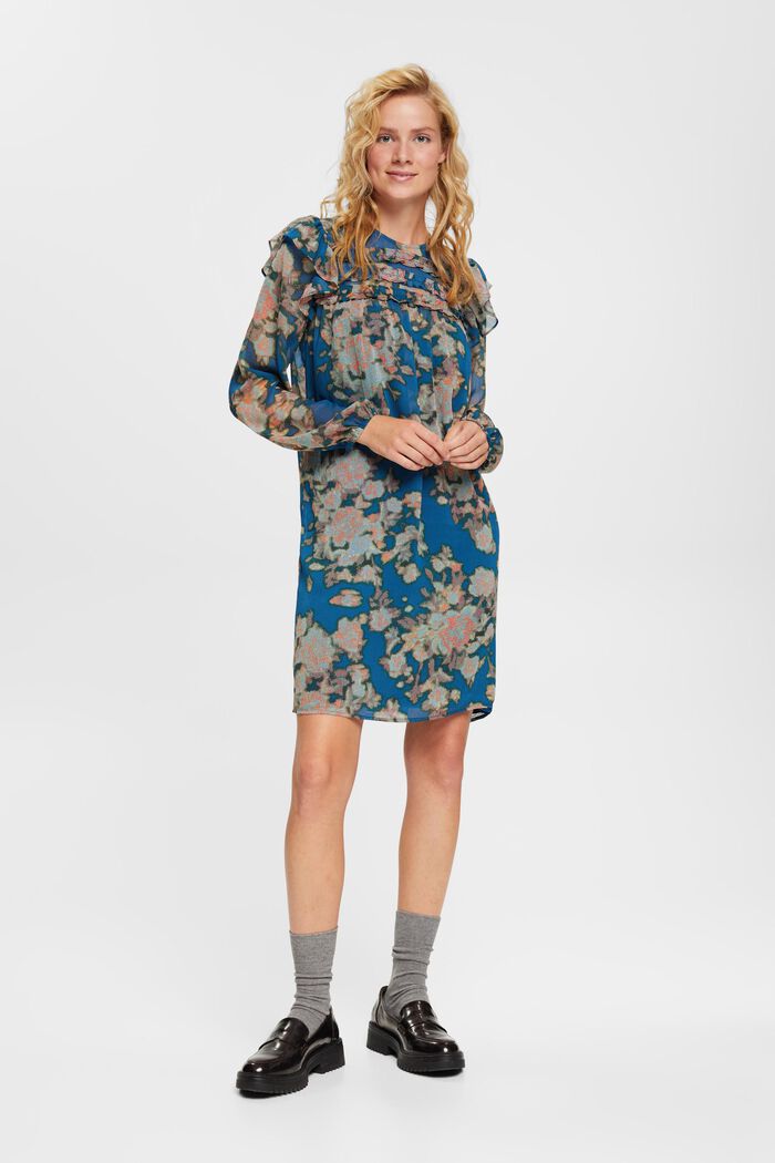 Chiffon-Kleid mit Muster
