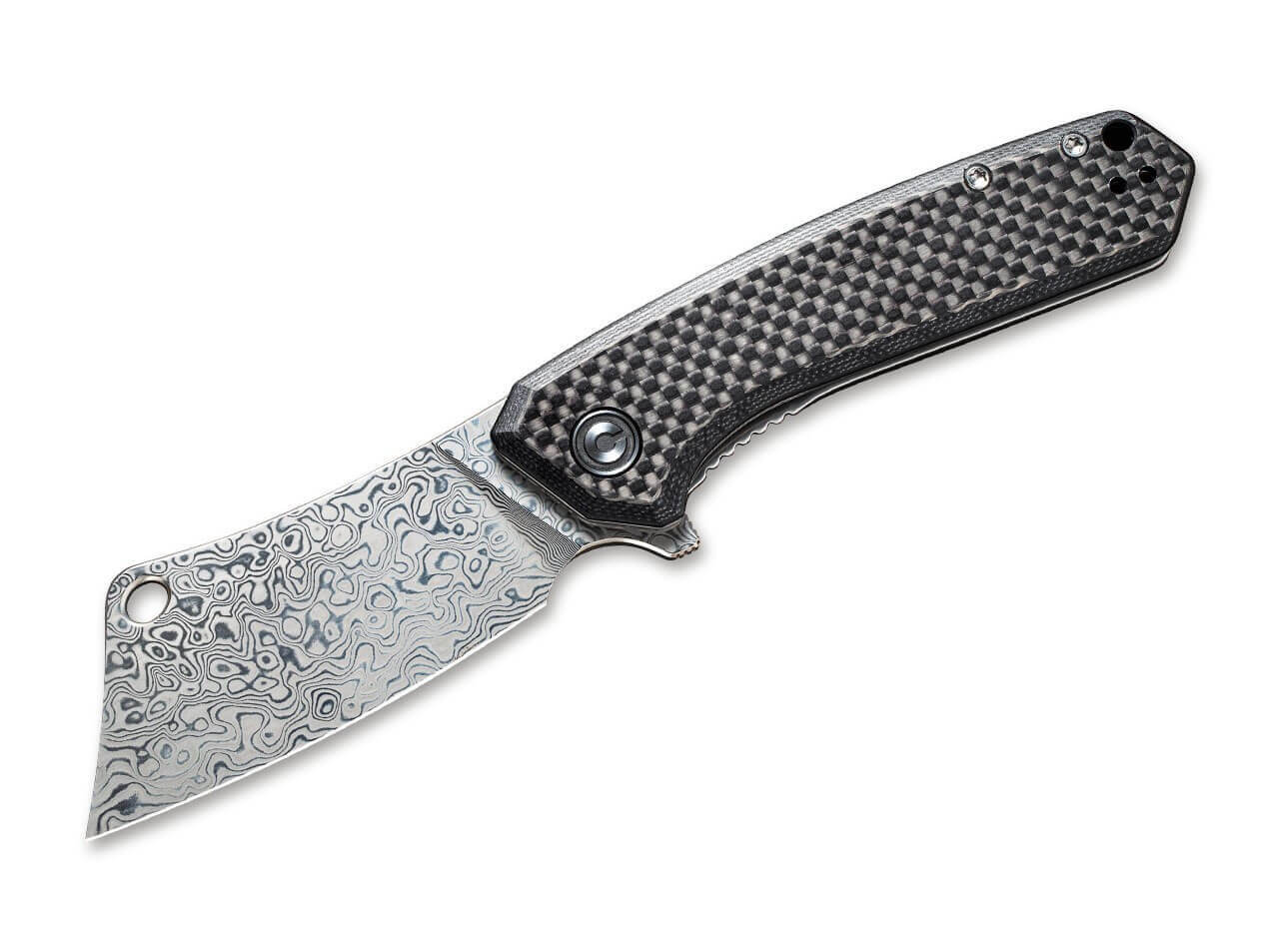 Mini Mastodon Damascus Carbon