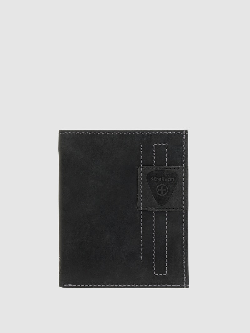 Portemonnaie aus Leder Modell 'Jefferson' - RFID-blocking in schwarz