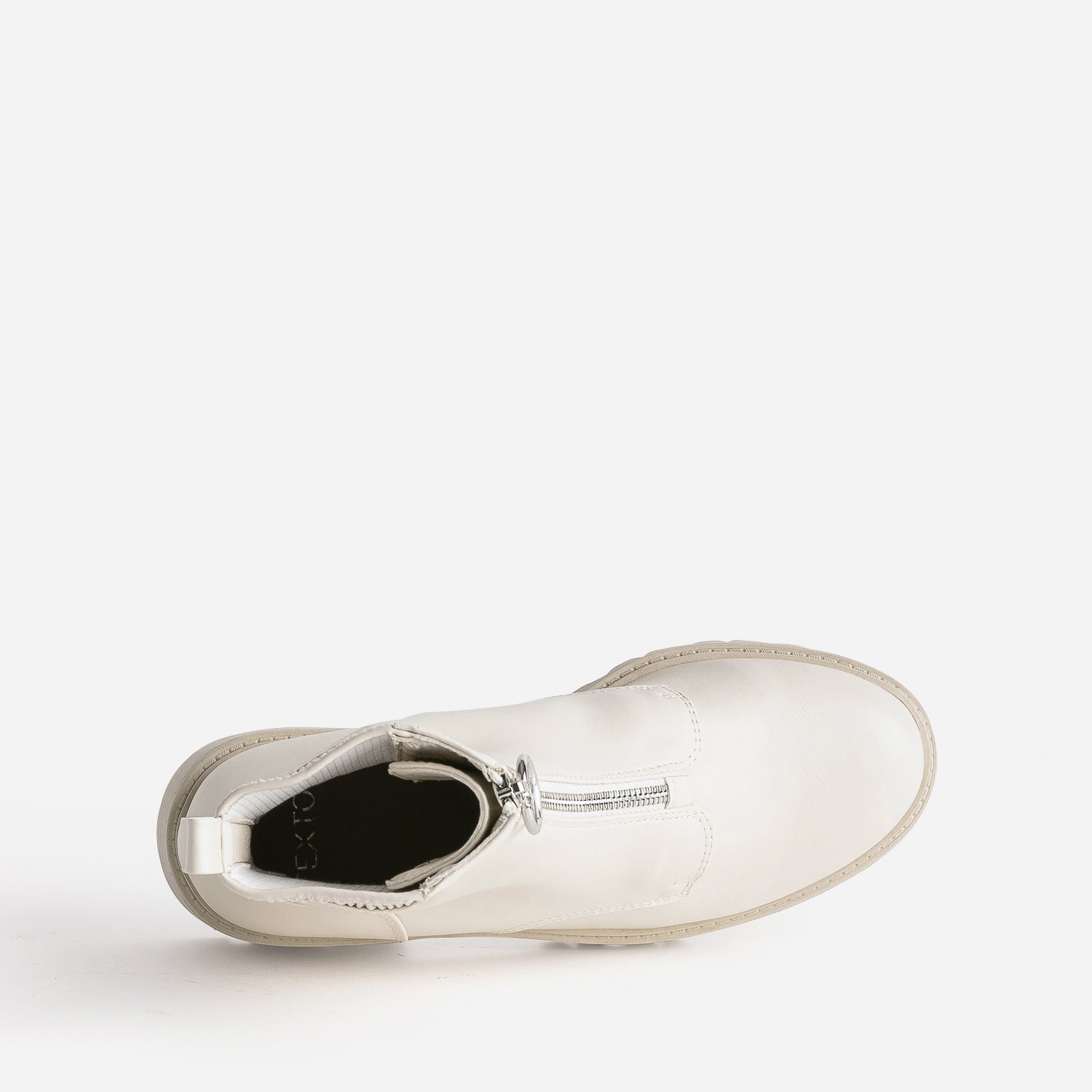 Chelsea boots TEXTO écru zippé