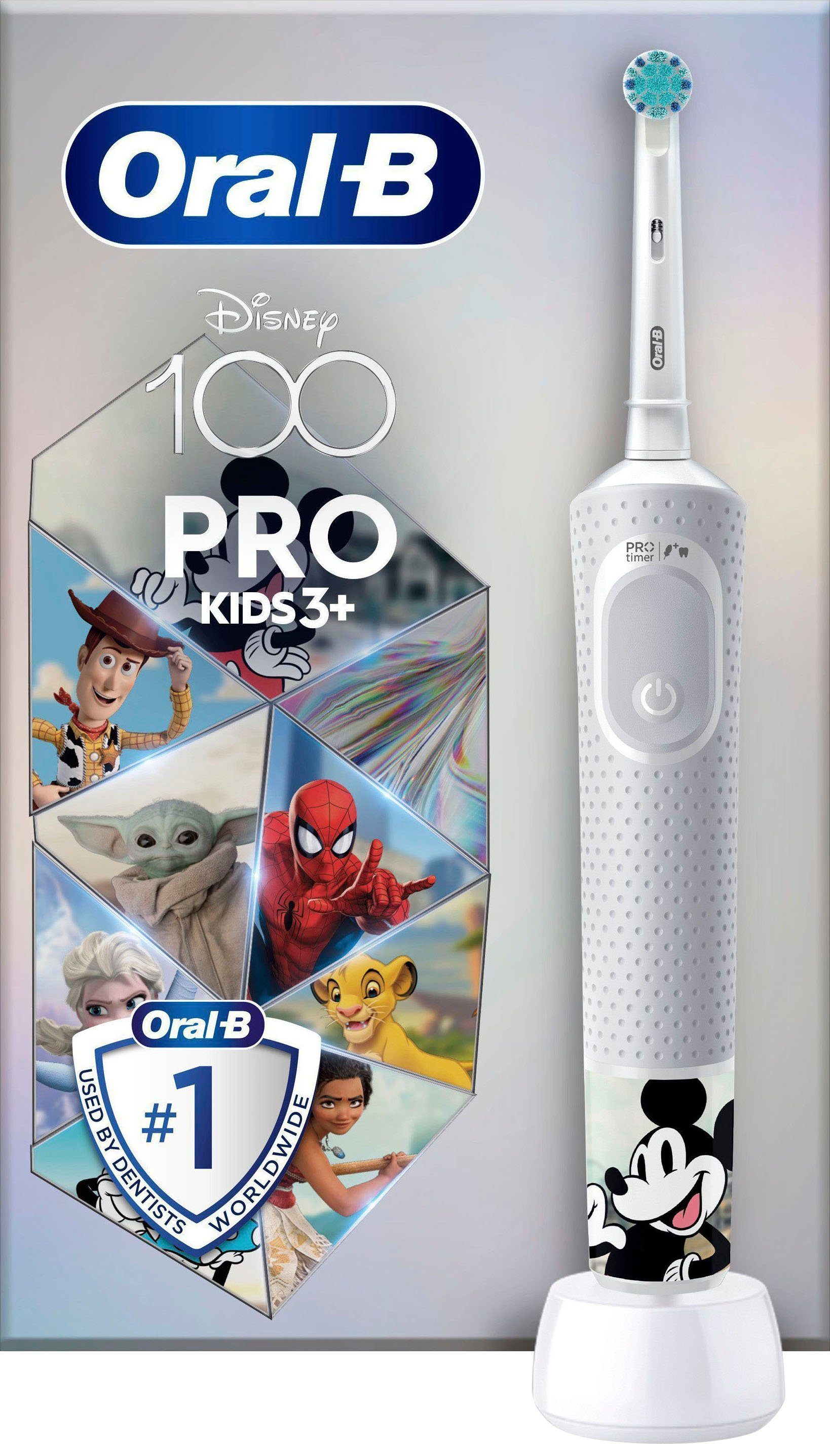 Oral-B Elektrische Zahnbürste Pro Kids  100, Aufsteckbürsten: 1 St., für Kinder ab 3 Jahren