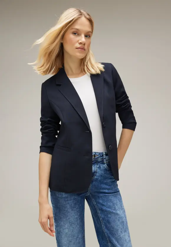 Street One Twill Blazer in Unifarbe