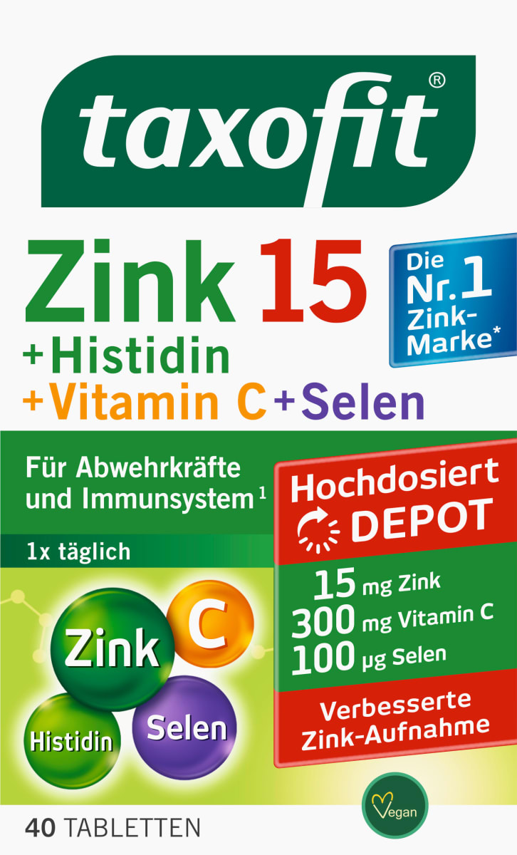 Zink+ Histidin + Vitamin C + Selen Tabletten 40 St, 31,2 g
