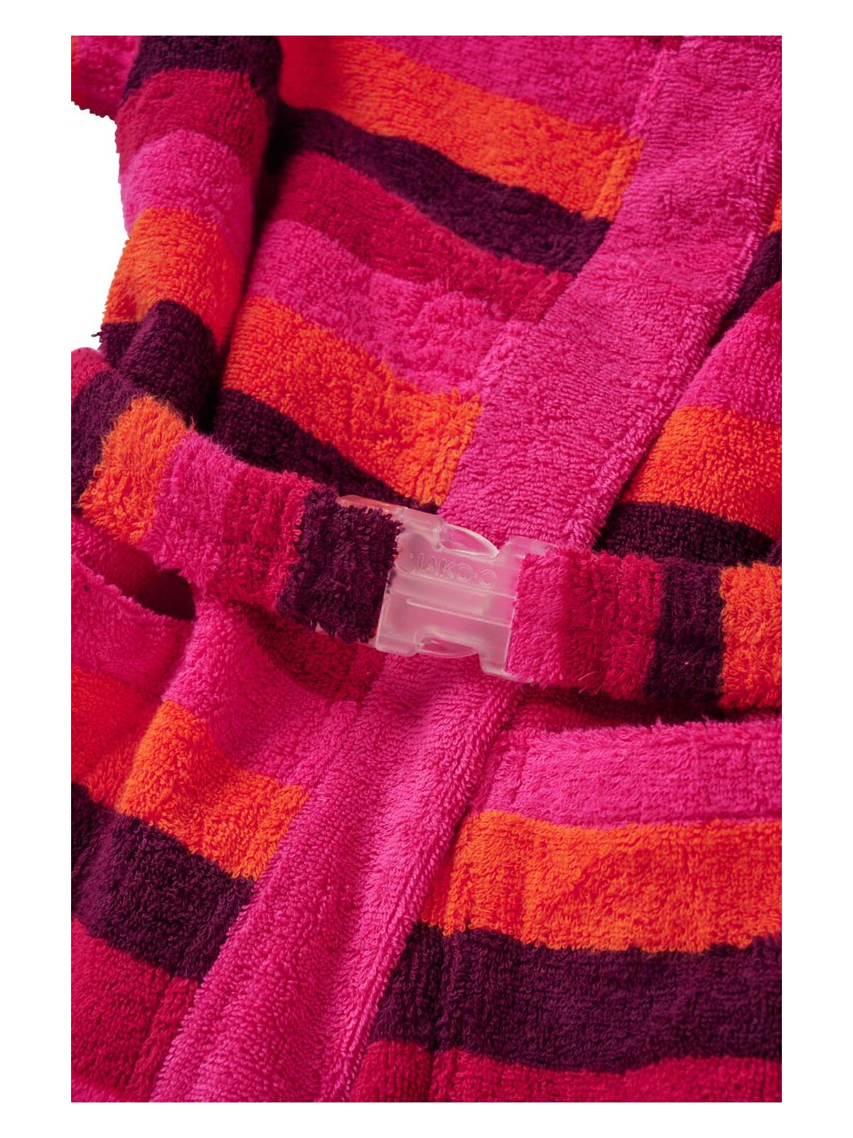 Bademantel Blockstreifen, fuchsia gestreift