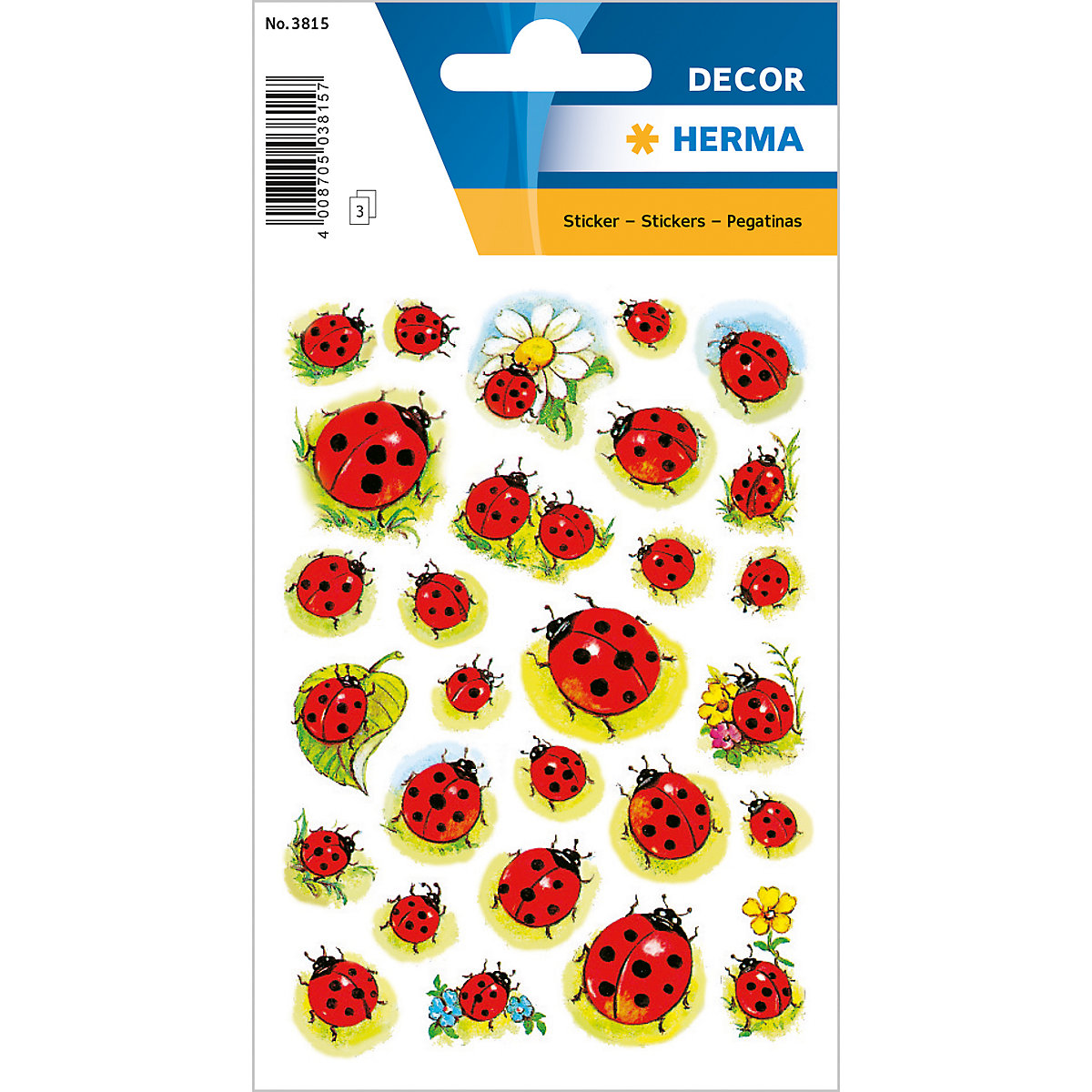 Sticker DECOR "Marienkäfer & Blumen"