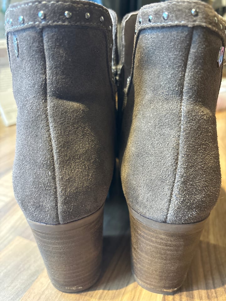CARMELA Leder-Ankle-Boots in Taupe günstig kaufen 39