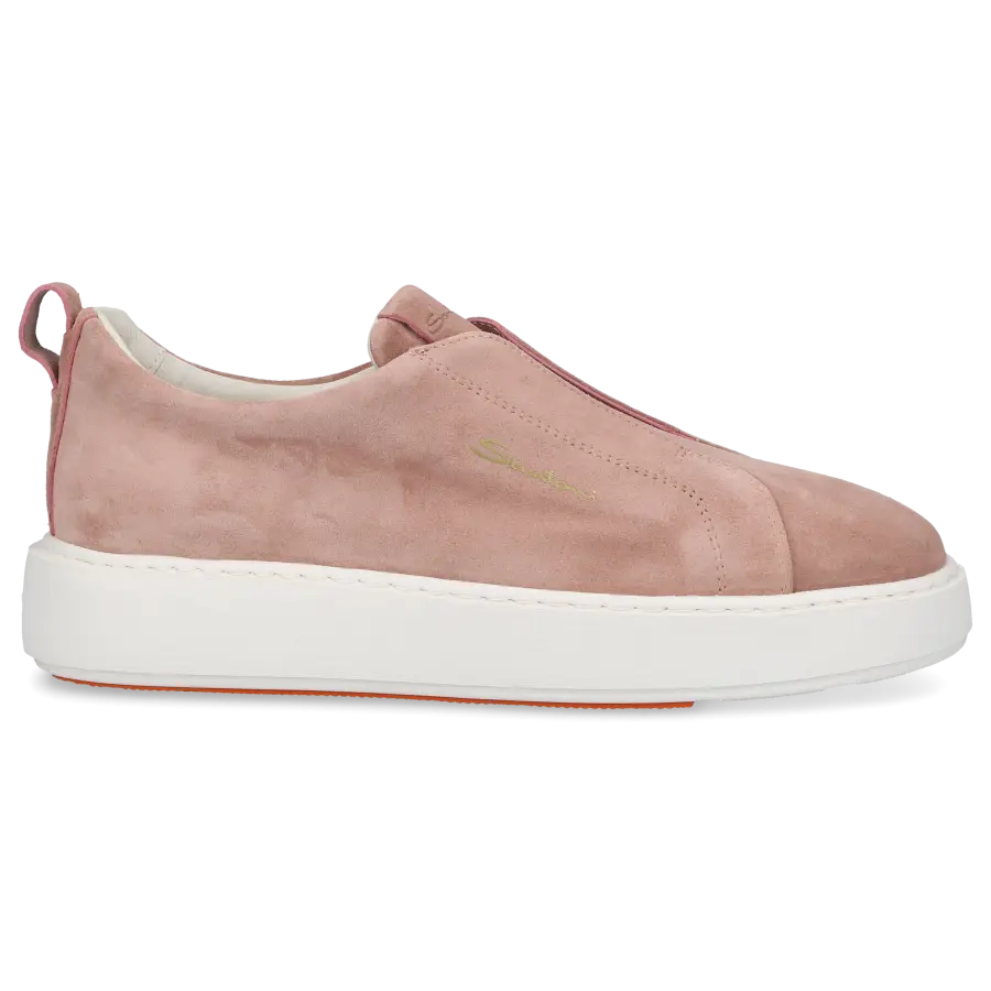 Santoni - Slip Ons Sneaker 61224 Veloursleder - pink
