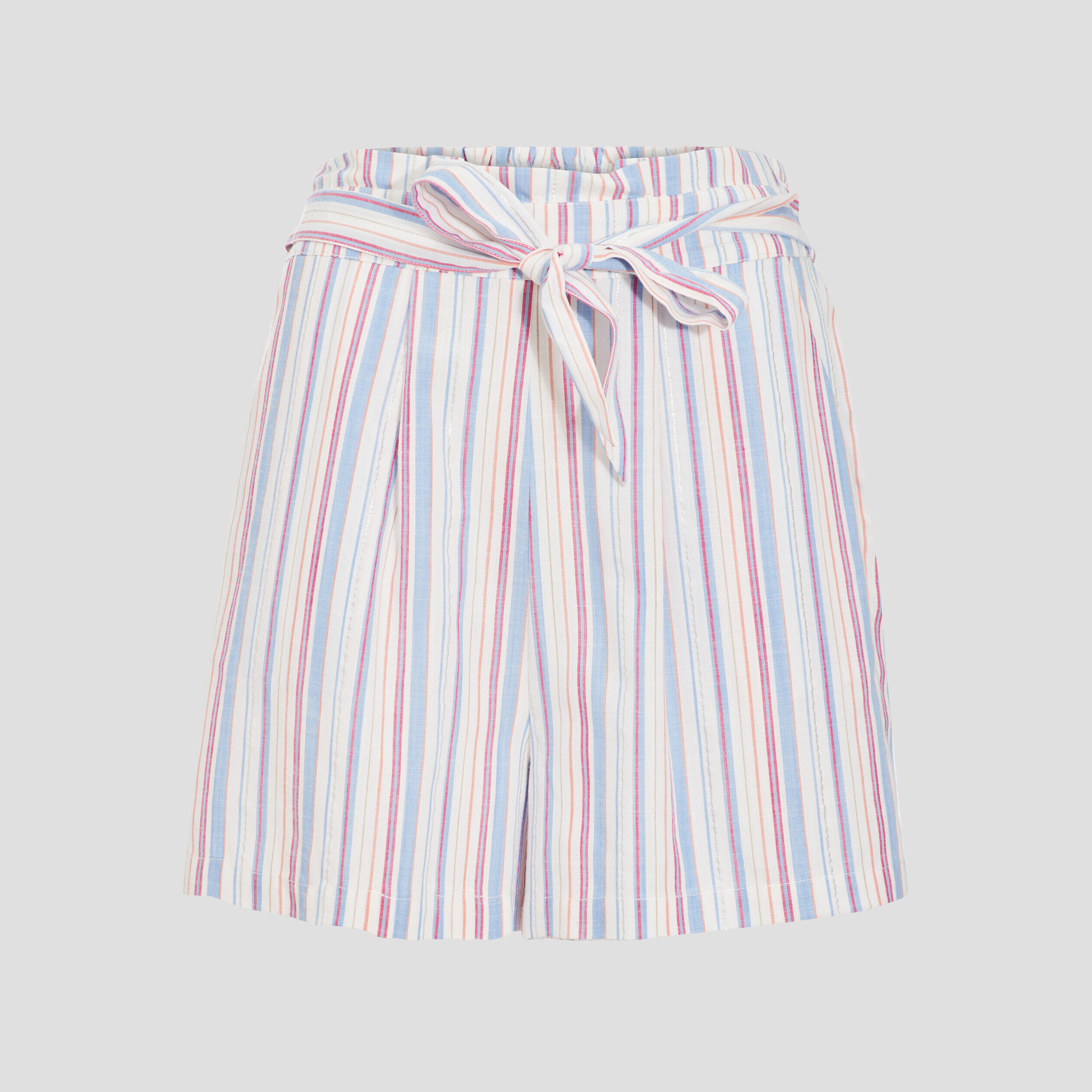 Short avec ceinture à nouer blanc femme | Cache Cache