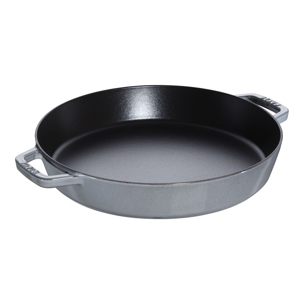Paella Pfanne 34 cm, Gusseisen, Graphit-Grau