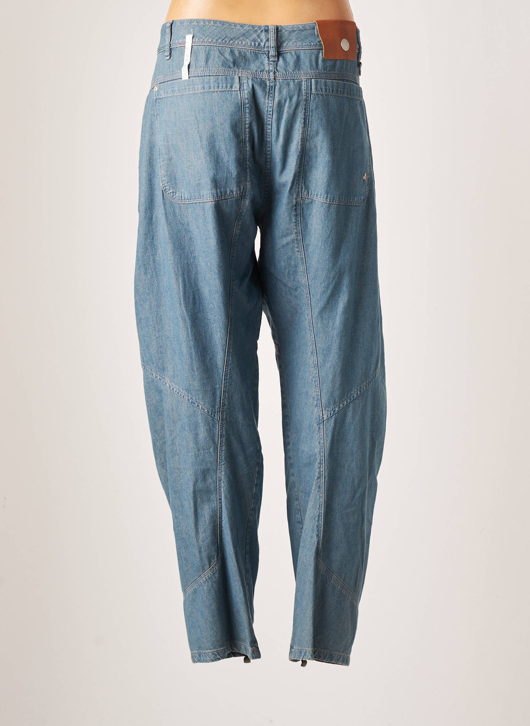 High Jeans Coupe Large Femme couleur bleu