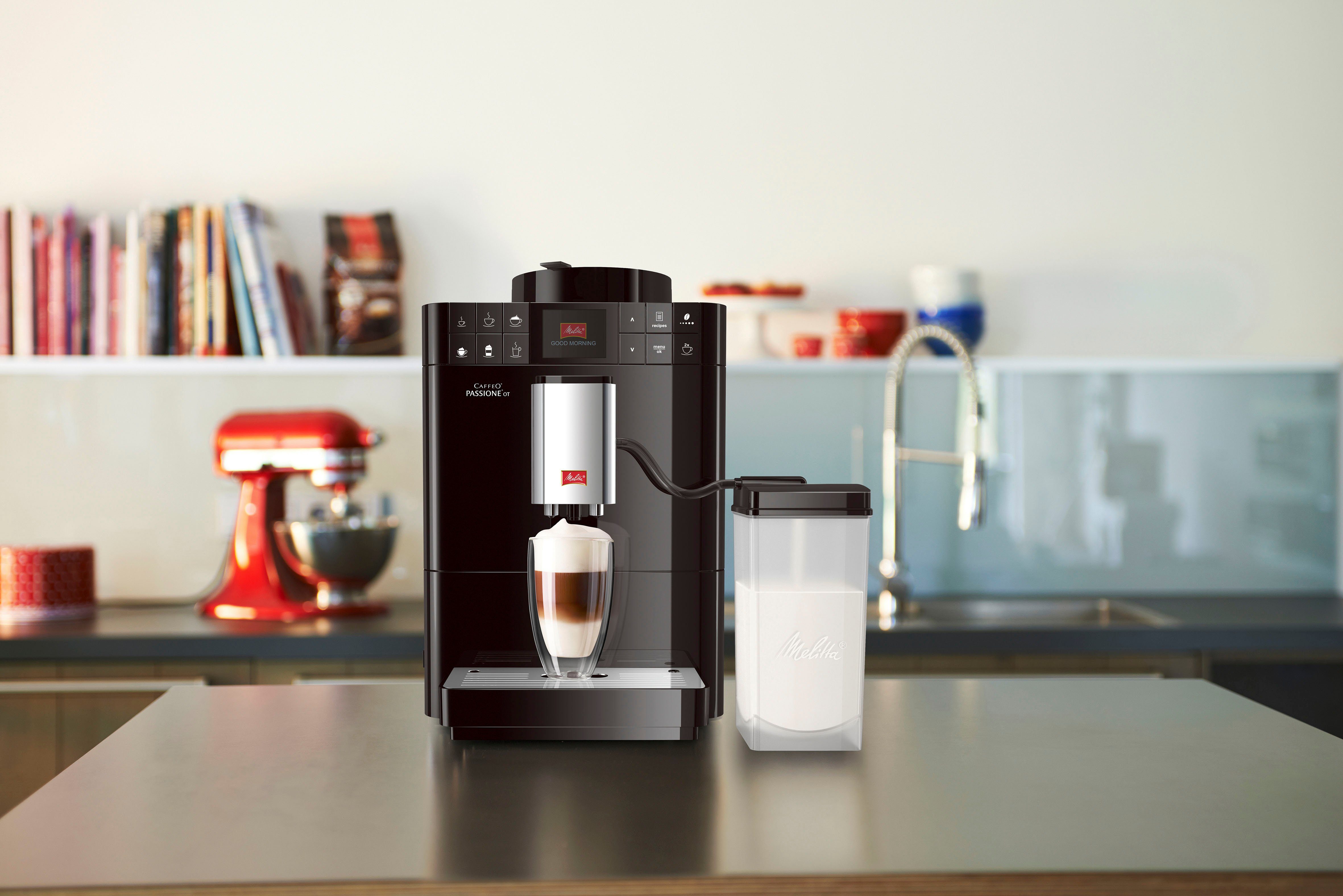 Melitta Kaffeevollautomat Passione® One Touch F53/1-102, schwarz, One Touch Funktion, tassengenau frisch gemahlene Bohnen
