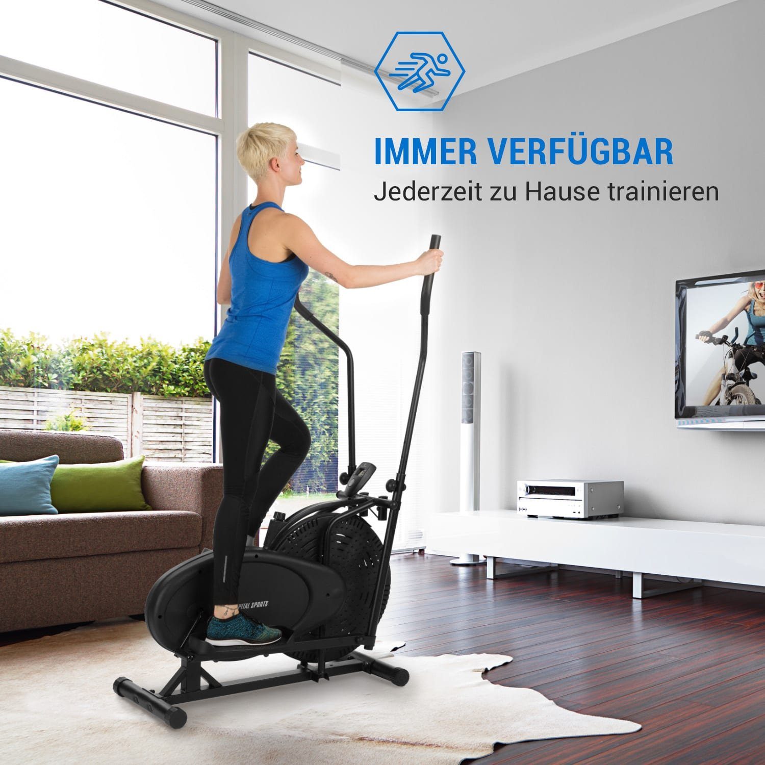 Capital Sports Heimtrainer Orbit (Trainingscomputer mit LCD-Display)