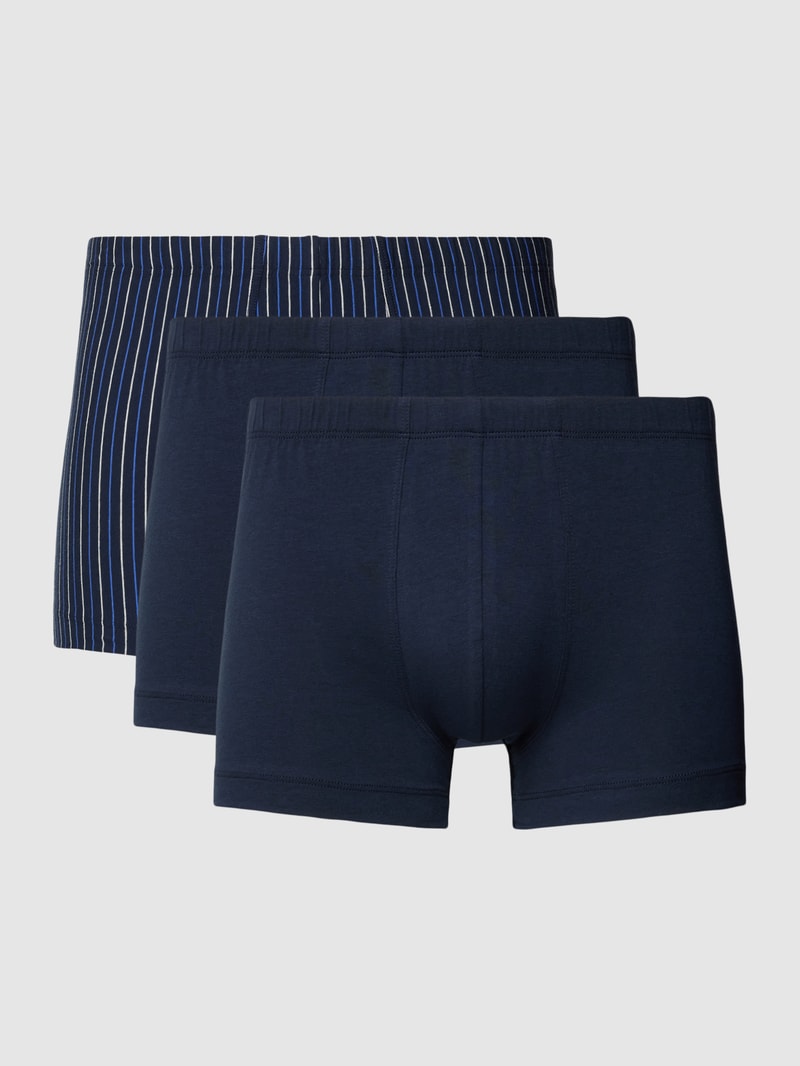 Trunks mit elastischem Bund im 3er-Pack in dunkelblau