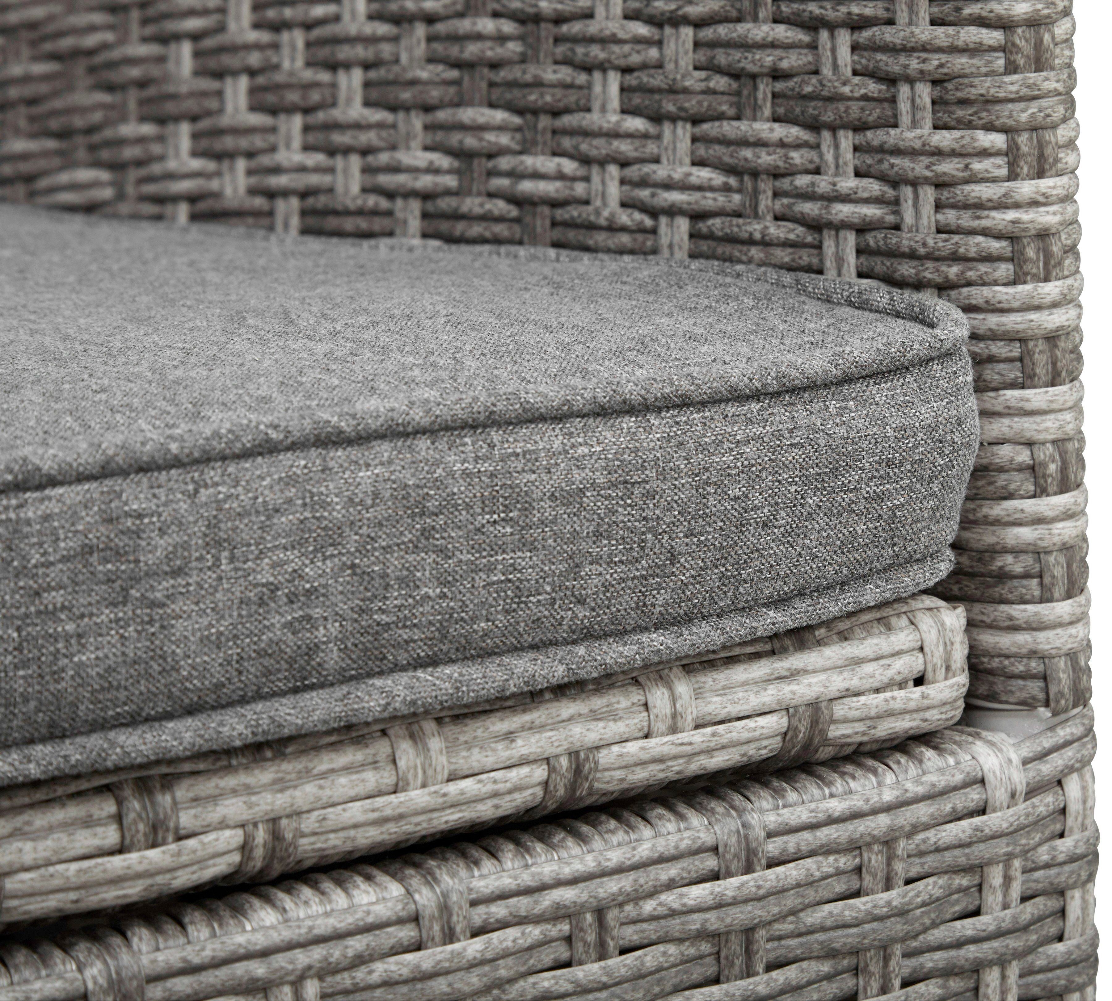 KONIFERA Garten-Essgruppe Belluno, (17-tlg), 8 Sessel, Tisch 200x100 cm, Polyrattan
