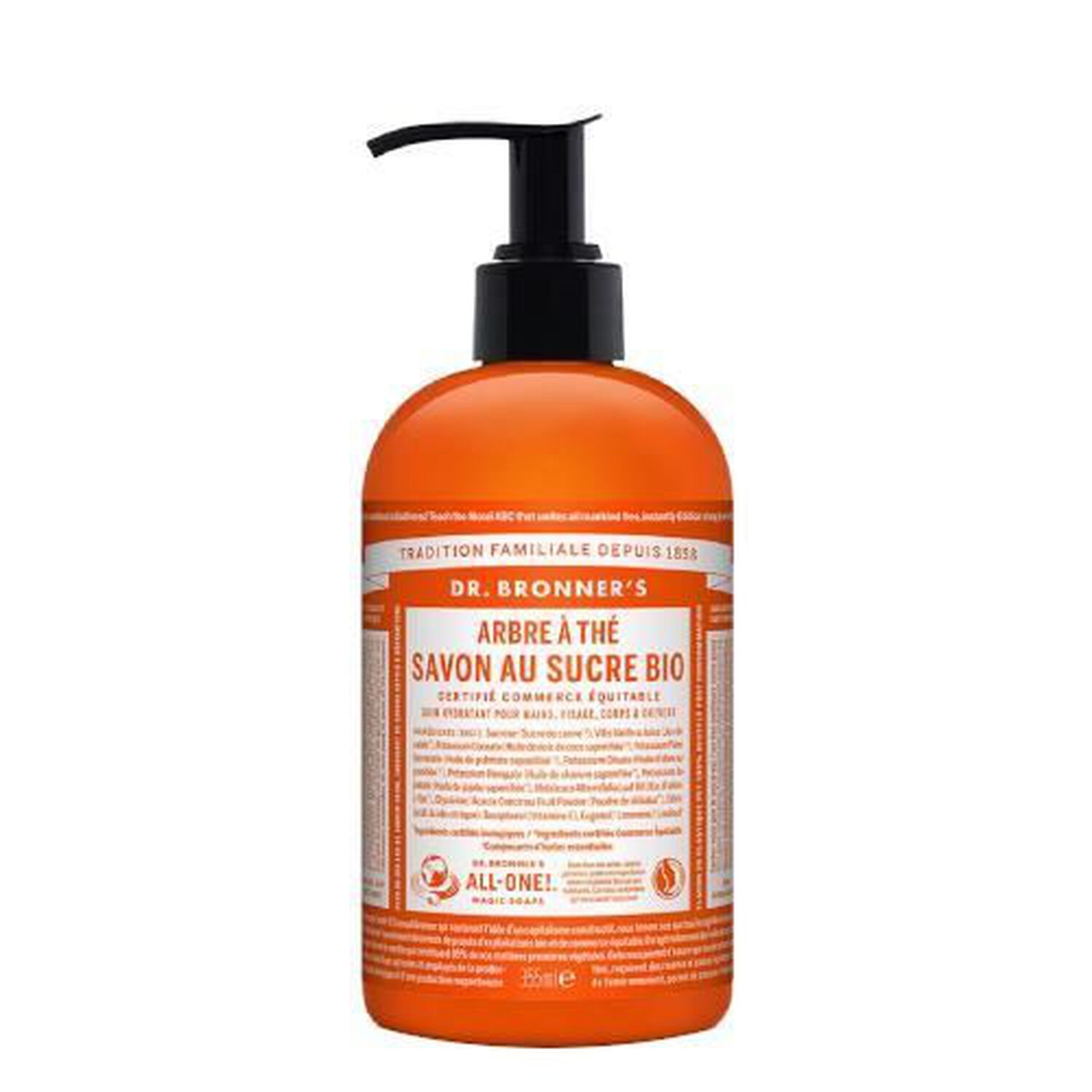 Dr Bronners Savon au Sucre Bio Arbre à Thé 355 ml
