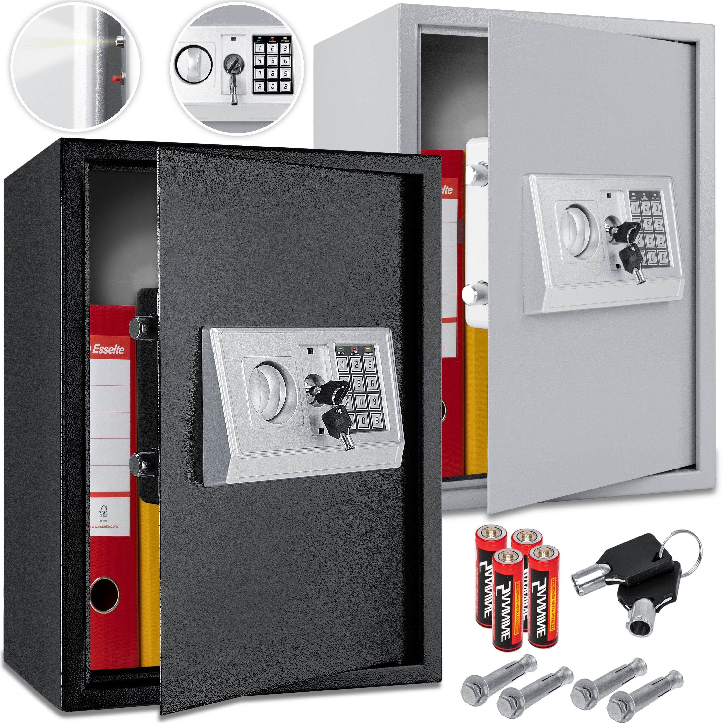 KESSER Tresor, Elektronischer Safe Tresor Geldschrank Wandtresor Wandsafe