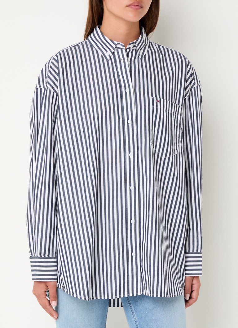 Tommy Hilfiger blouse with stripe print and chest pocket